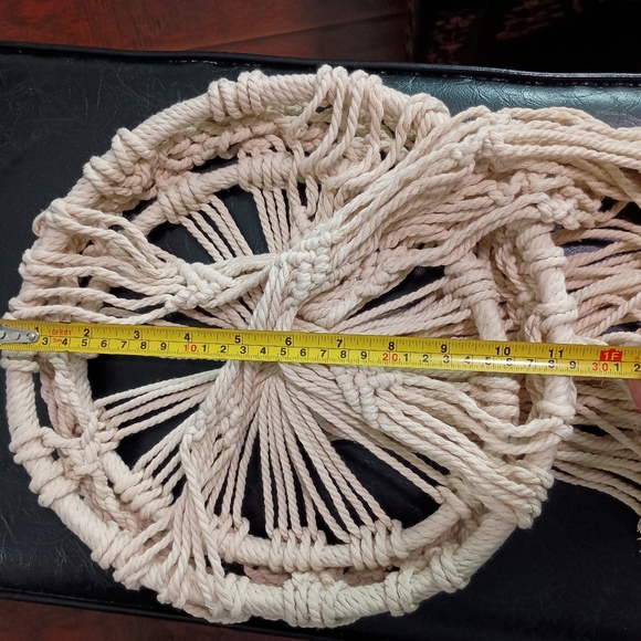 Fab Habitat Hanging Macrame Boho Basket - Picture 4 of 8